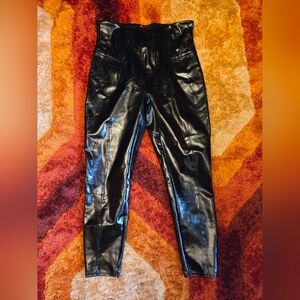 SPANX Black Faux Leather Leggings